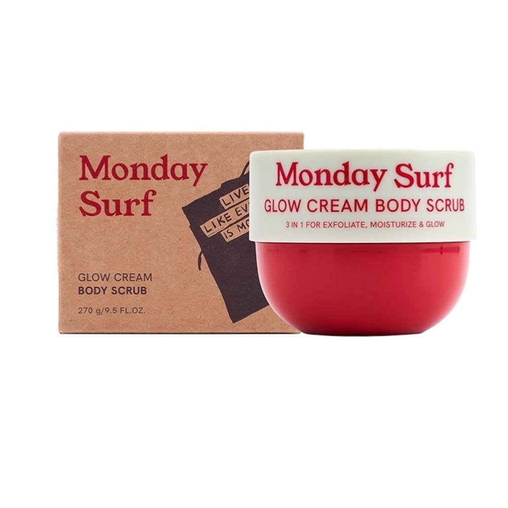 Monday Surf Body Scrub Glow Cream 🌊✨ 9.5oz 🧴 NIB Sealed $32 Retail